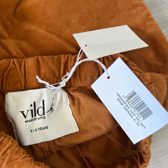 NWT Organic Cotton Velvet Trousers - Infant Vild House of Little 2-3 - Picture 3 of 4